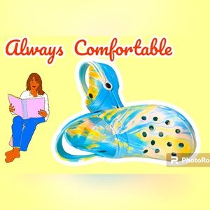 BLUE AND YELLOW CROCS🦋🐣